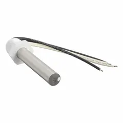 Surface-mount, round, gray heat detector for outdoor fire alarm systems. Mechanical sensor, hardwired, rated 0.5 A at 125V AC, voltage range 6 to 125V AC. MEA listed. Suitable for use in fire detection applications where heat sensing is required.