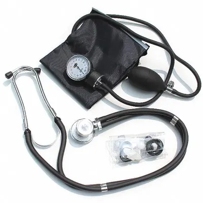 EMI Aneroid Sphygmomanometer: Aneroid Sphygmomanometer, Adult/Infant/Pediatric - Blood Pressure Monitor & Stethoscope Kits