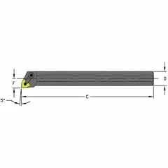 Indexable boring bar for internal turning and boring operations. Designed for precision hole enlargement and finishing in metalworking. Model S32V MWLNL4, MPN 957-000-444.