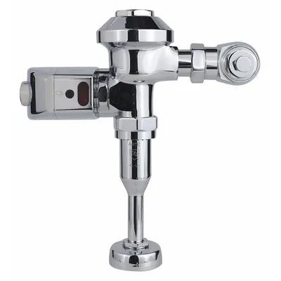 AMTC VALVE Automatic Flush Valve: Hybridflush, 0.1 gpf Gallons per Flush, Battery - Urinal Automatic Flush Valves