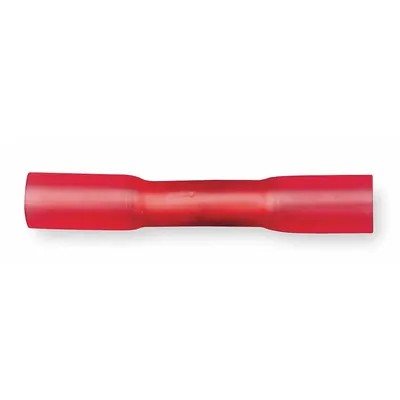 3M Butt Splice Connector: Red, Vinyl, For Wire Size 22 AWG – 18 AWG, 600 V - Insulated Butt Splice Connectors