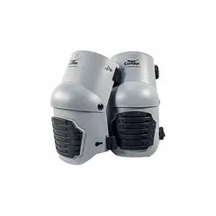 General purpose knee pads with a polypropylene (PP) cap and foam pad for impact absorption. Two elastic straps with buckle closure secure the pad in place. Suitable for kneeling tasks in construction, maintenance, and similar work environments. Sold as a pair.