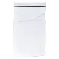 Low-density polyethylene (LDPE) reclosable bag with integrated hang hole for pegboard display. Measures 6 inches wide by 8 inches long, 2 mil thickness. Supplied in a flat pack of 1,000 bags. Suitable for packaging and organizing small parts, hardware, or retail items