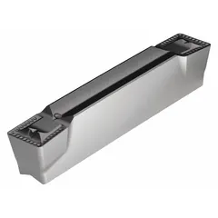 Indexable insert for parting and grooving operations in turning centers and automatic lathes. Features GX30 grade and 5E800N08-UD4 geometry for metalworking applications.