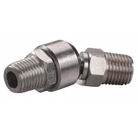 Swivel Connector: Steel, Chrome-Plated Ml08 Steel, 1/4 in Male NPT Inlet, 1/4 in Male NPT Outlet