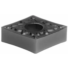 Diamond indexable turning insert for precision machining of non-ferrous materials, composites, and abrasive alloys. Used in turning, facing, and boring operations. Available as CNMG332EEF and CNMG090408N-EF.