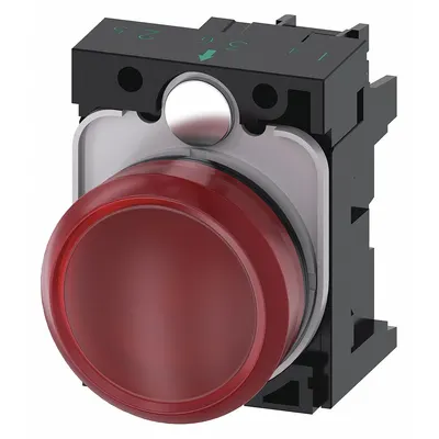 Siemens Pilot Light: 22 mm Panel Mounting Size, Red, LED - LED Pilot-Lights