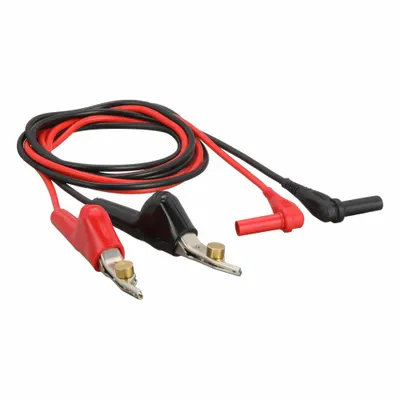 FLUKE Test Leads: CAT I 30V, 5 Way Clip, Right Shrouded Plug, 5 ft Lg - Test Leads with Clips