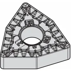 This WIDIA Trigon (W) indexable turning insert is available in two designations: WNMG433UR and WNMG080412UR. It features an 80° diamond shape and is suited for general-purpose turning, facing, and profiling operations on steel, stainless steel, and cast iron workpieces in industrial machining.