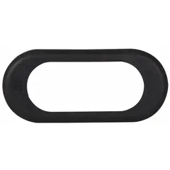Black rubber grommet for mounting and sealing vehicle lighting components. Protects electrical connections from moisture and debris. Suitable for use in trucks, trailers, and heavy equipment.
