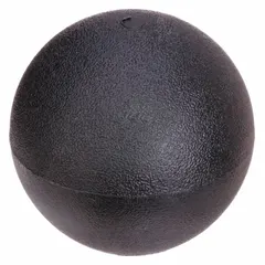 Ball knob with threaded hole for manual adjustment, clamping, or positioning on machinery and equipment. Plastic body with steel thread insert. Diameter 1.38 in, thread size 1/4"-20.