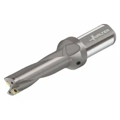 Indexable drill bit for general drilling applications in metalworking and industrial manufacturing. Designed for use with replaceable cutting inserts to produce holes in materials such as steel and cast iron.