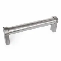 JW WINCO Pull Handle: Threaded Holes, Rear-Mount, 15.75 in Mounting Hole Center to Center, Silver (MPN 333.7-28-400)