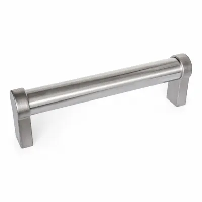 JW WINCO Pull Handle: Threaded Holes, Rear-Mount, 15.75 in Mounting Hole Center to Center - Load-Rated Straight-Leg Tubular Pull Handles