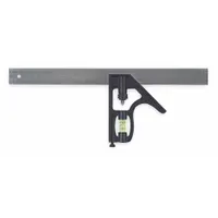 STANLEY Combination Square: Inch, Satin Chrome, Square, Satin Chrome, Chrome, 12 in, 12 in Blade Lg (MPN 46-222)