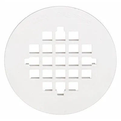 OATEY Strainer: Plastic, Unfinished, 4 1/4 in Overall Dia, 1/4 in Overall Ht - Strainers for Shower Drains