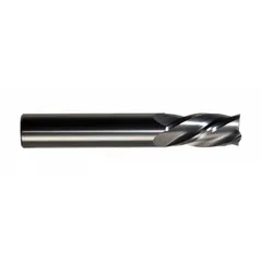Carbide square end mill with 4 flutes, 16 mm cutting diameter, 32 mm length of cut, and 88 mm overall length. Designed for slotting, profiling, and contouring in aluminum and non-ferrous materials in CNC milling operations.