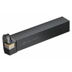 The WALTER DCKNL2525M12 is a right-hand indexable toolholder for external turning and profiling on CNC lathes. It features a 25 mm x 25 mm shank and accepts DC..12-style inserts with a 95° lead angle. This toolholder is used in metalworking for producing shafts, flanges, and contoured parts.