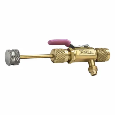 YELLOW JACKET Valve Core Remover: 10 in Lg, Brass, 1/4 in Female SAE Right-Hand - Refrigeration Valve Core Removers