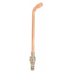 The SMITH EQUIPMENT MT603 is a Tube & Head heating nozzle from the MT600 series, designed for use with acetylene fuel gas. It delivers a broad flame pattern suitable for preheating metal, bending, and shrink-fitting in industrial maintenance and fabrication. This tip serves as a replacement component for compatible SMITH EQUIPMENT torches.
