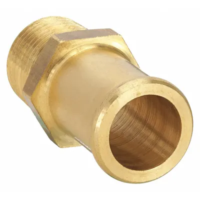 SPEEDAIRE Beaded Hose Fitting: For 5/8 in Hose I.D., 5/8 in x 3/8 in Fitting Size - Multipurpose (Air, Water, Chemical) Straight Beaded Barbed Hose Fittings