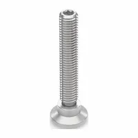 JW WINCO Male-End Leveling Mount: Swiveling Stud, M6 Thread Size, 21 mm, 3.5 kN Capacity (MPN 638-21-M6-26-NV)