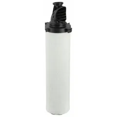 Replacement filter element for coalescing and particulate filtration. Provides 0.01 micron filtration with 99.9999% efficiency. Used in compressed air and gas systems to remove oil aerosols, water droplets, and solid particulates.