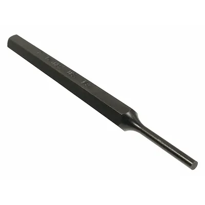 MAYHEW PRO Pin Punch: 1/8 in Tip Dia, 5/16 in Shank Wd, 1 in Taper Lg, 4 3/4 in Overall Lg - Flat-Tip Pin Removing Punches