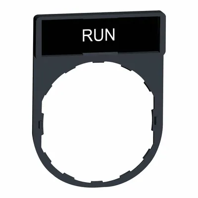 SCHNEIDER Legend Plate: 22 mm Panel Mounting Size, Rectangular - Push-Button Rings & Plates