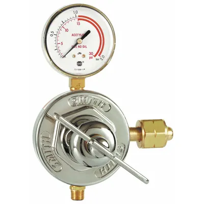 SMITH EQUIPMENT Gas Regulator: Single Stage, CGA 025 Inlet, 9/16"-18 M LH Outlet - Fuel Gas Regulators