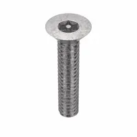 Tamper Resistant Screw: #10-24 Thread Size, 1 in Lg, Stainless Steel, Plain, Flat, 25 PK (MPN 91615)
