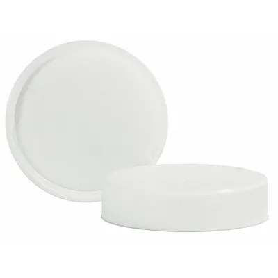 QORPAK Cap: 53 mm Dia, White, Polypropylene, F217, 53-400 mm Screw Closure Size - Screw On Caps
