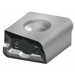 Diamond indexable milling insert with geometry optimized for light to medium cutting. Used for high-precision machining of non-ferrous materials, composites, and abrasive workpieces in milling applications.