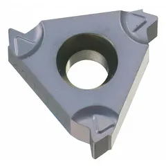 Carbide insert for internal threading operations, producing UN thread forms. Suitable for precision thread turning in general machining applications.