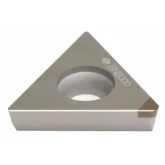 Triangle-shaped indexable turning insert designed for general turning operations on lathes. The triangular geometry provides multiple cutting edges per insert, allowing rotation to a fresh edge when one becomes worn. Suitable for a range of metal removal tasks in machining applications.