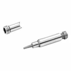 This punch and die set is designed for use with FEIN nibblers to cut sheet metal. It has a 16 ga capacity in steel, producing clean cuts for fabrication and trimming tasks.