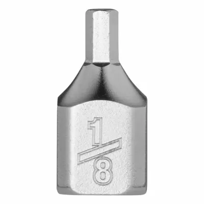 MILWAUKEE Bit Socket: 1/4 in Drive Size, Hex Tip, 1/8 in Tip Size, 51/64 in Overall Lg - Hex Bit Sockets