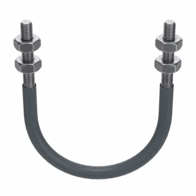 ANVIL Cushioned U-Bolt: 5/8"-11 Thread Size, For Pipe Size 6 in, 6 1/8 in Inside Ht - Cushioned U-Bolts
