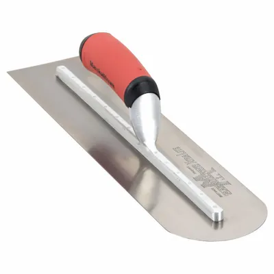 MARSHALLTOWN Rounded Front Trowel: Blade Material Carbon Steel, Blade Shape Round - Rounded Front Finishing Trowels