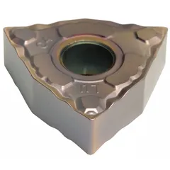 Trigon (W) indexable turning insert for general turning, facing, and profiling operations. Suitable for machining steel, stainless steel, and cast iron workpieces in industrial applications.
