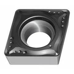 These diamond indexable turning inserts are designed for precision turning operations on non-ferrous materials, composites, and abrasive workpieces. The diamond cutting material provides high wear resistance and surface finish. Available in two variants: CPGT3(2.5)2-MM4 WSM20S and CPGT09T308-MM4 WSM20S.