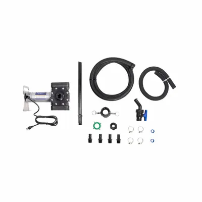 SOTERA Electric Drum Pump: Pump with Hose & Nozzle, 1/4 hp HP, 115 V AC, 13 gpm - Diaphragm Drum Pumps