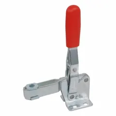 This standard toggle clamp features a vertical handle and flange base mounting with a 73 mm arm length. It is used for quick, repeatable workpiece holding in jigs, fixtures, and assembly operations. Suitable for clamping in machining, welding, and industrial fabrication setups.