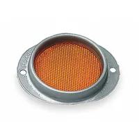 Reflector: Round, Amber, 4 11/16 in Overall Lg, 3/4 in Overall Wd (MPN 40193)