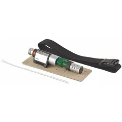 Airline temperature control for supplied-air respirator hoods. Regulates airflow to maintain comfortable breathing conditions. Includes 1/4 in Industrial Interchange Quick Connect Steel Fitting. Compatible with Bullard GVX series hoods.