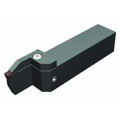 Indexable tool holder for grooving, parting, and cut-off operations on CNC lathes and turning centers. Designed for use with compatible inserts in metalworking applications requiring precision and repeatability.