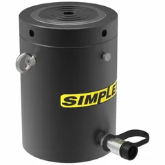 General purpose lock nut ram with 160 ton nominal capacity, 6 in nominal stroke length, and 31.16 sq in effective area. Used for controlled lifting and holding in industrial maintenance, construction, and manufacturing applications.