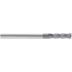 General purpose carbide square end mill with AlTiN coating for heat resistance and wear protection. Features 4 flutes, 1/2" mill diameter, 1-1/2" length of cut, and 6" overall length. Suitable for milling steel, stainless steel, and cast iron in industrial manufacturing and maintenance operations.