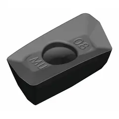 This parallelogram indexable milling insert is designed for general-purpose milling of steel and cast iron. It provides consistent cutting performance and surface finish across a range of workpiece materials in industrial machining operations.