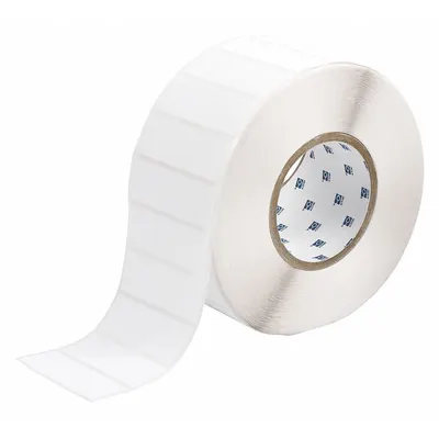 BRADY Pre-Cut Label Stock Roll: 1 in x 3 in, 1 in, Polyester, Permanent Adhesive - Brady Precut Label Rolls
